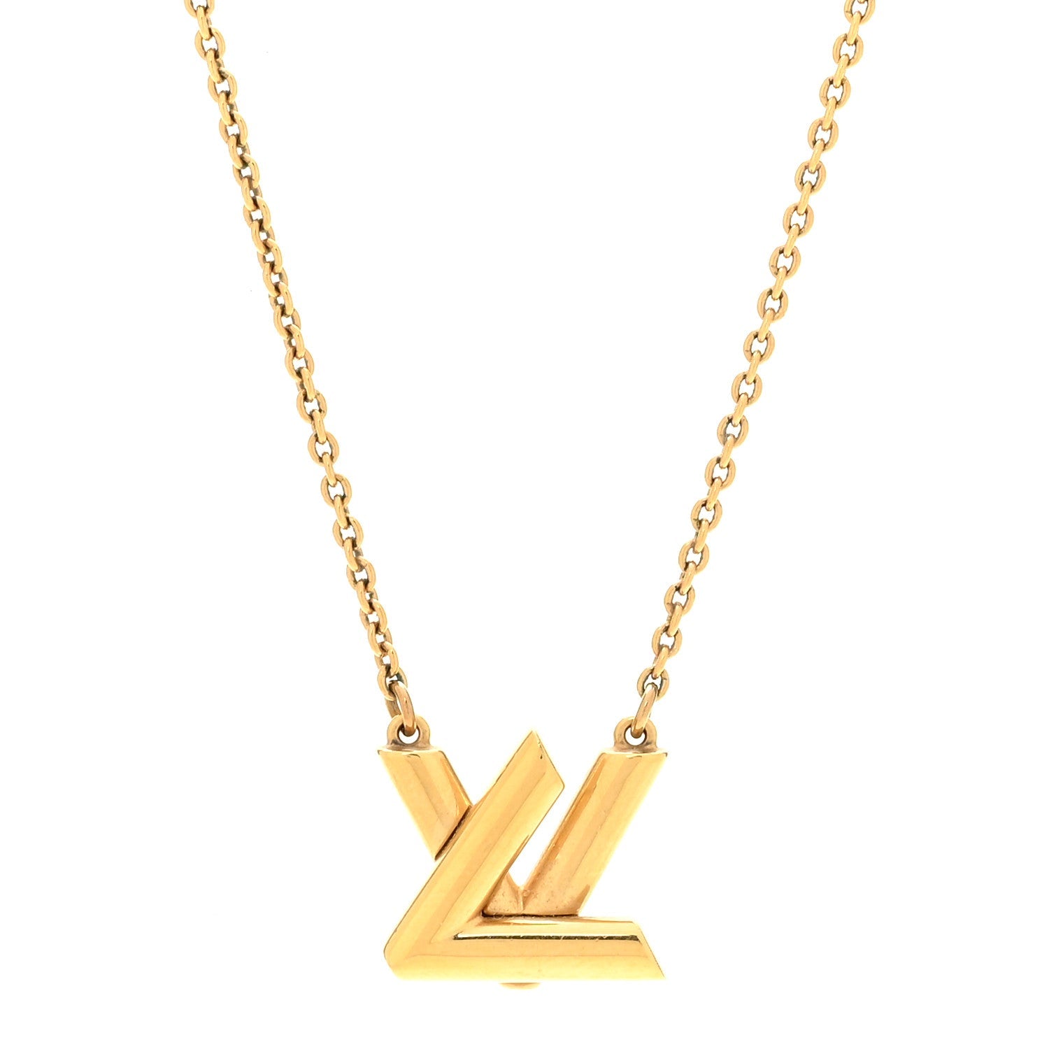 Louis Vuitton Metal GO-14 Necklace Gold