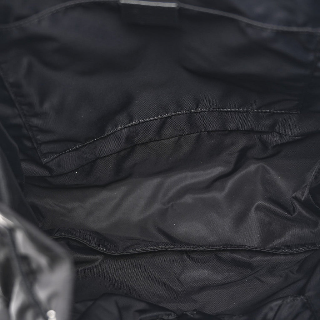 Gucci Nylon Monogram Medium Light Single Buckle Backpack Black