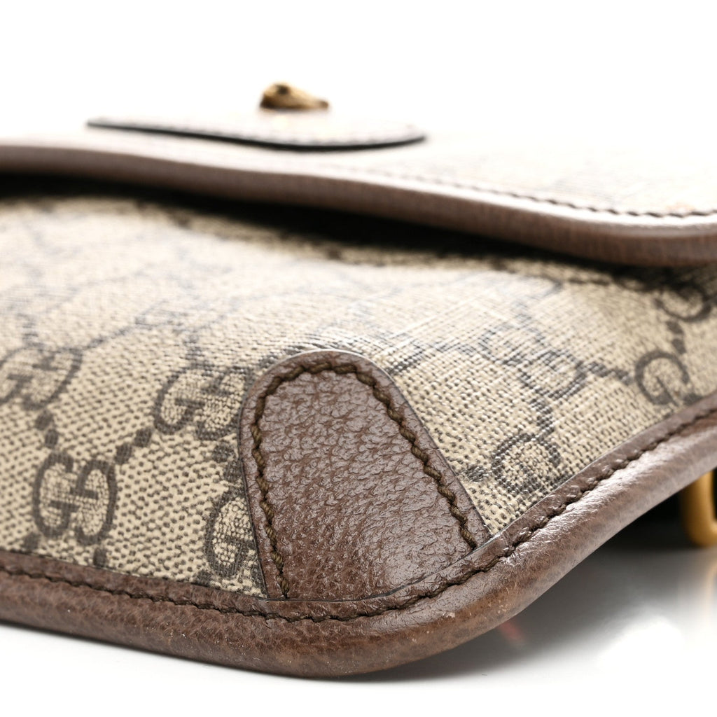 Gucci GG Supreme Monogram Neo Vintage Web Belt Bag Brown