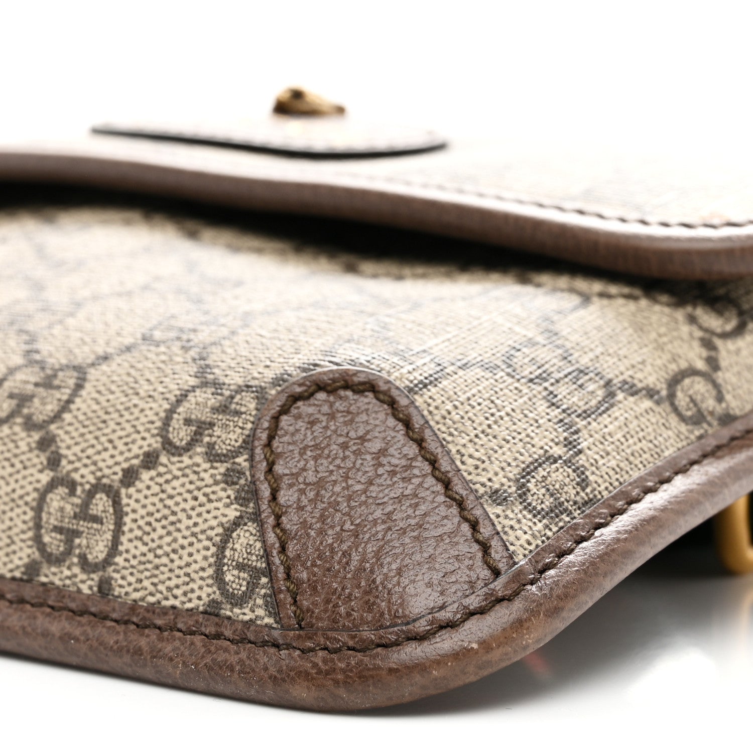 Gucci GG Supreme Monogram Neo Vintage Web Belt Bag Brown