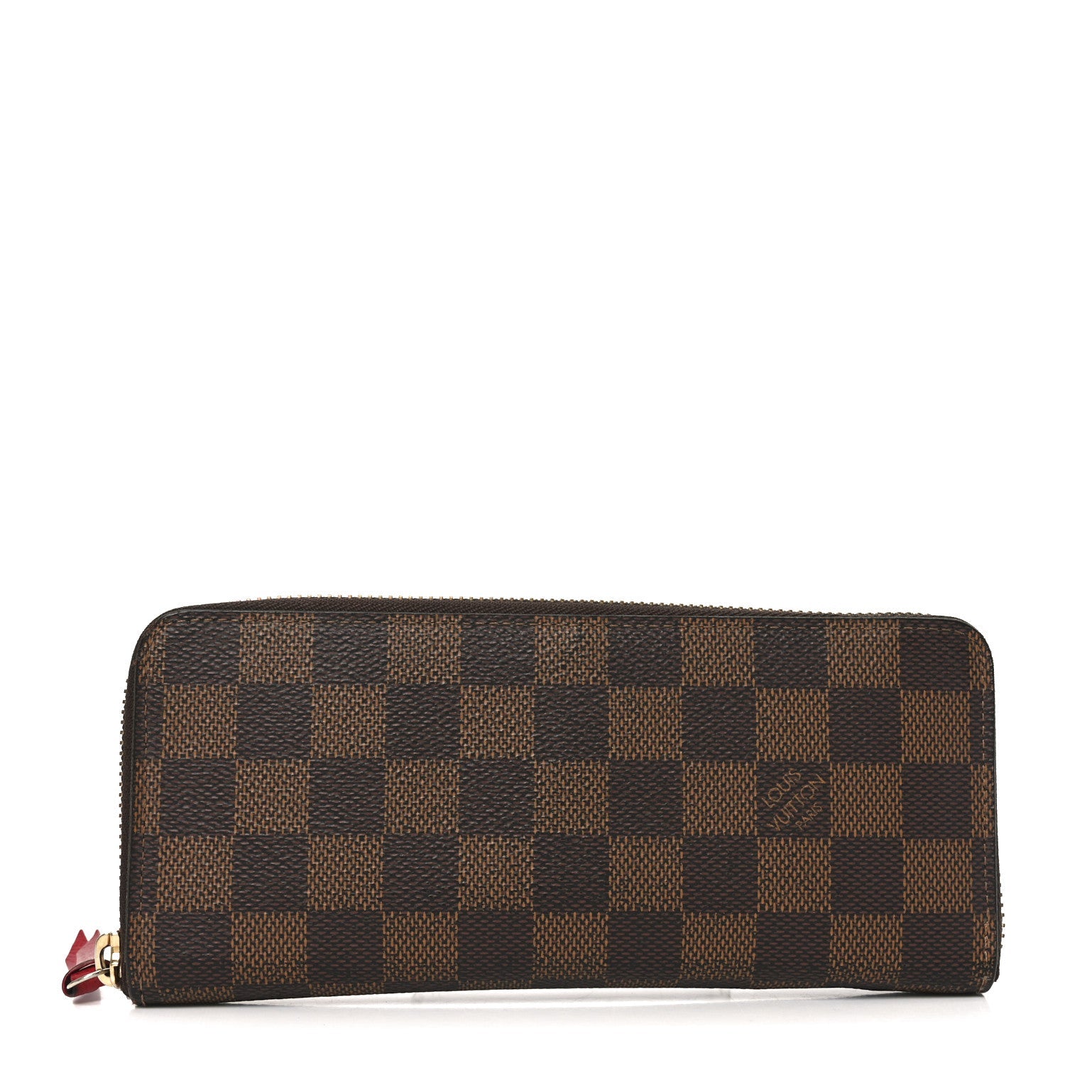 Louis Vuitton Damier Ebene Clemence Wallet Cherry