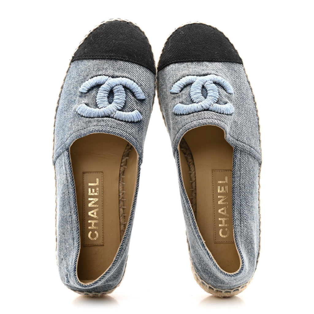 Denim CC Espadrilles 37 Blue Black