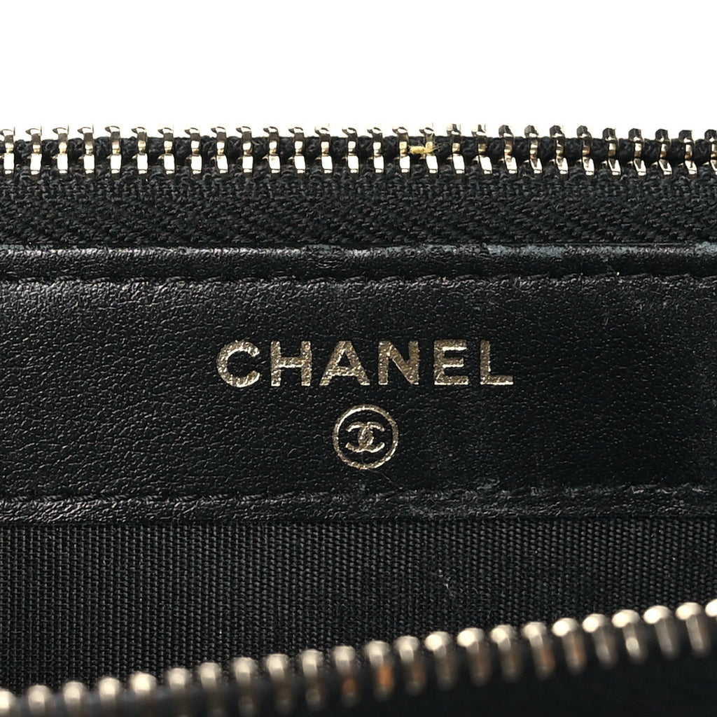 Chanel Caviar Quilted Small Boy Clutch With Chain Black