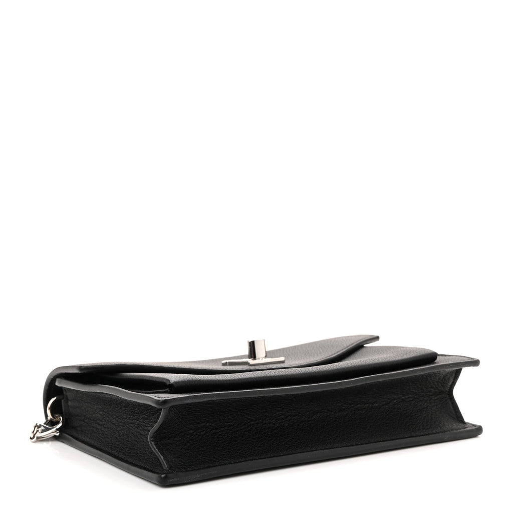 Louis Vuitton Soft Calfskin My Lockme Chain Pochette Black