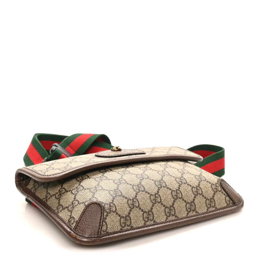 Gucci GG Supreme Monogram Neo Vintage Web Belt Bag Brown