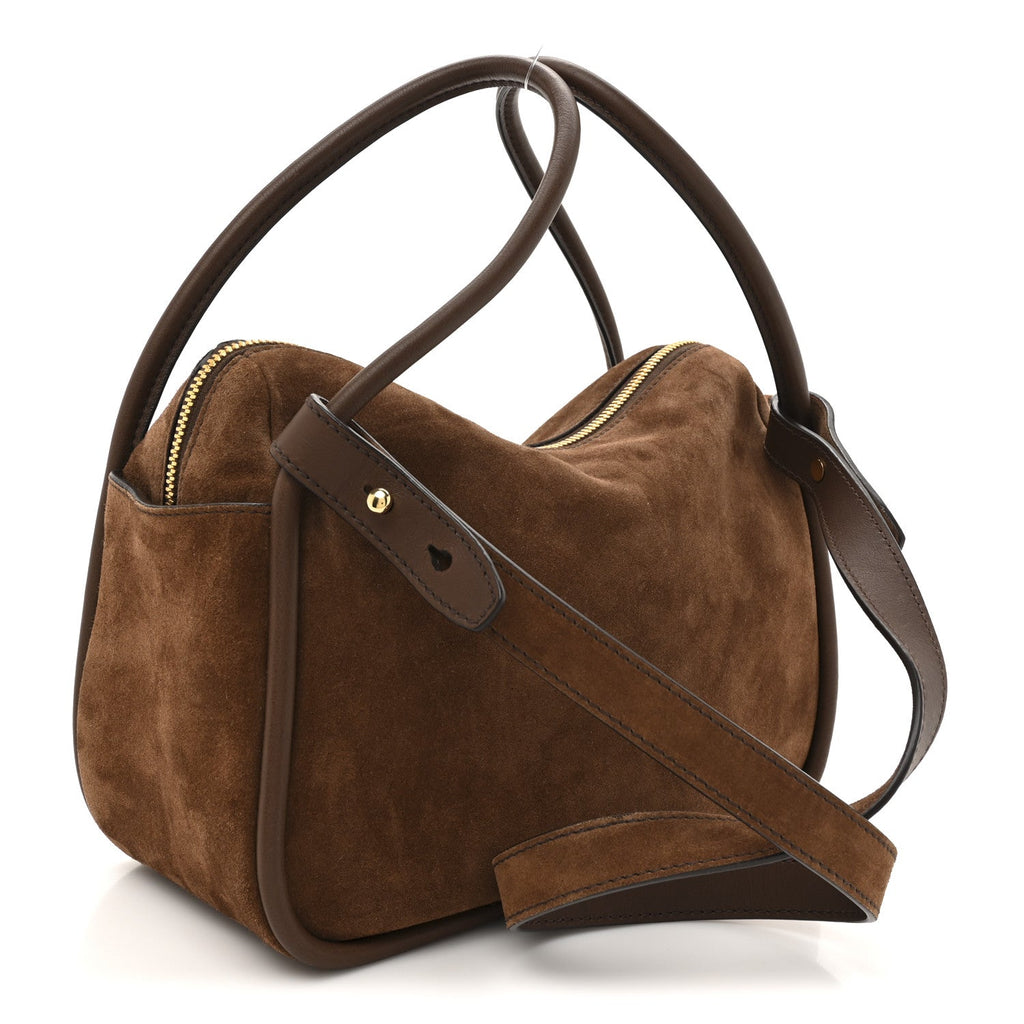 Prada Camoscio Darling Shoulder Bag Cocoa Brown