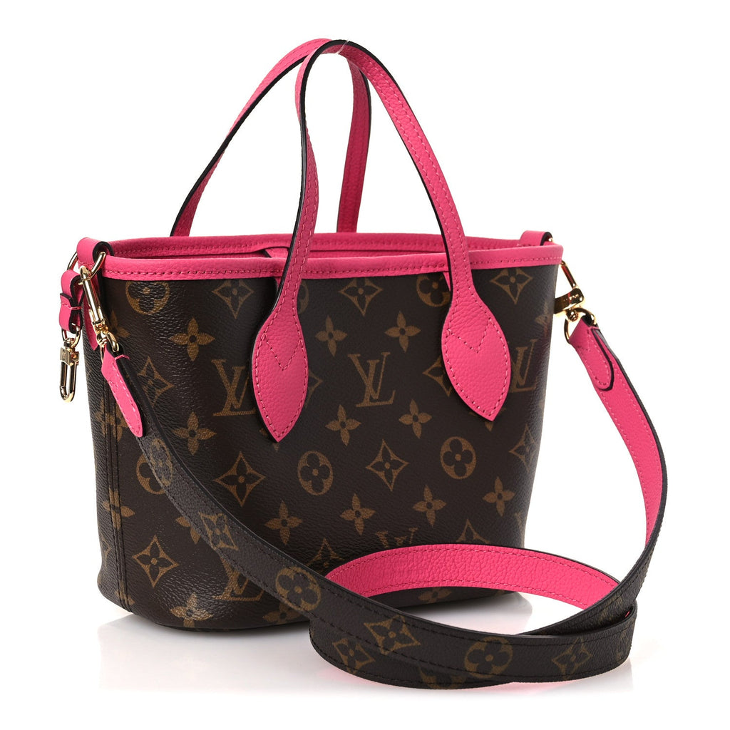 Louis Vuitton Monogram Neverfull Inside Out Bandouliere BB Rose Pondichery