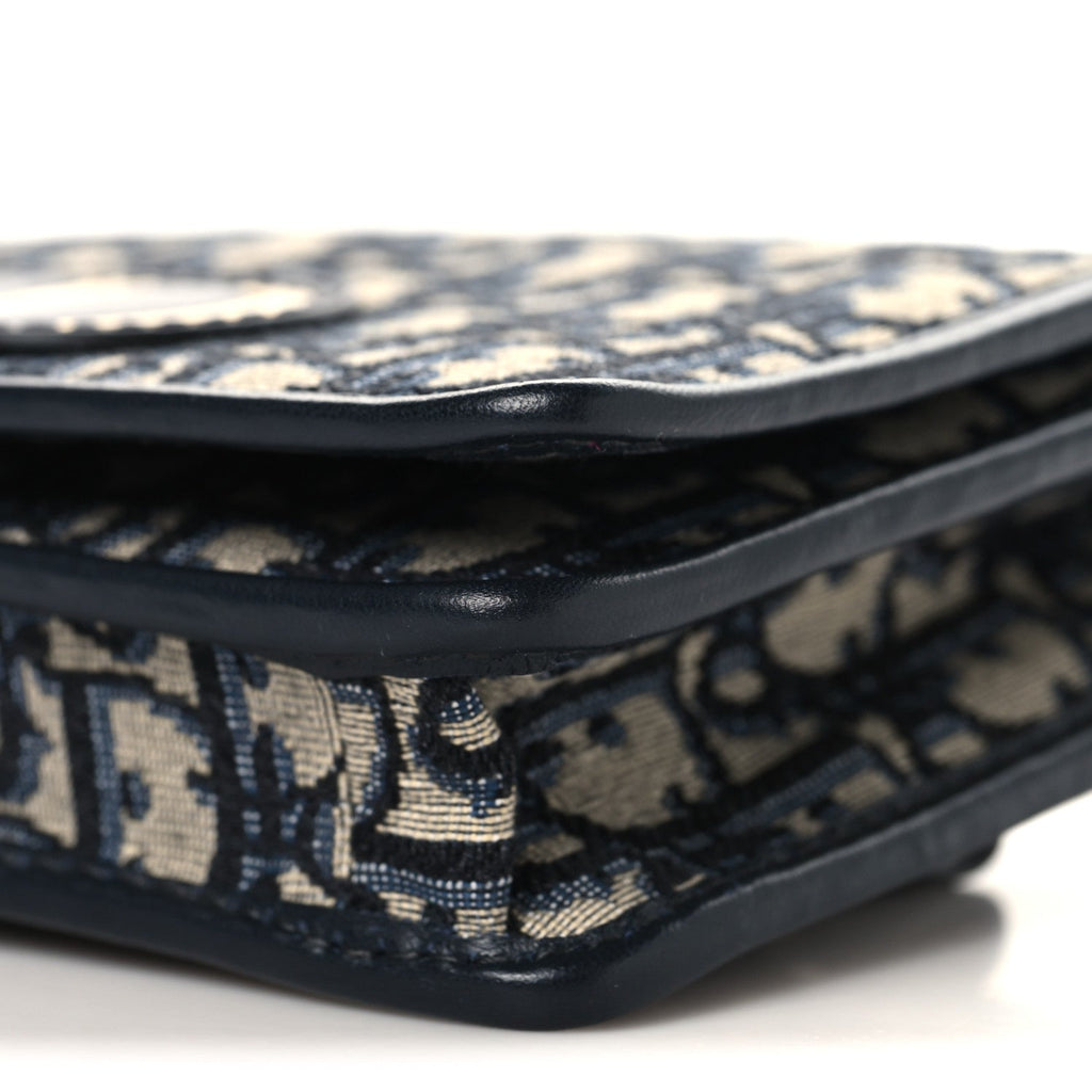 Christian Dior Oblique 30 Montaigne 2-In-1 Pouch Blue