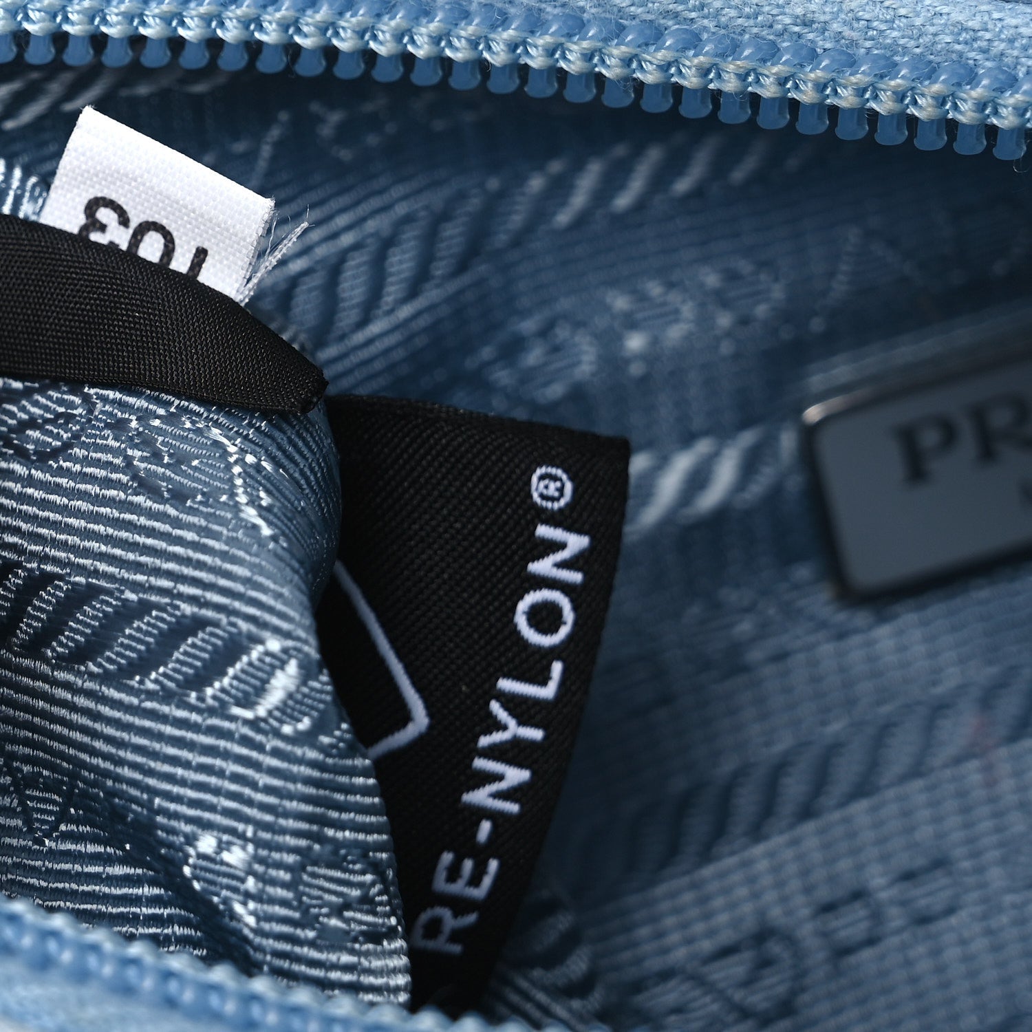 Prada Tessuto Nylon Mini Re-Edition 2000 Bag Celeste