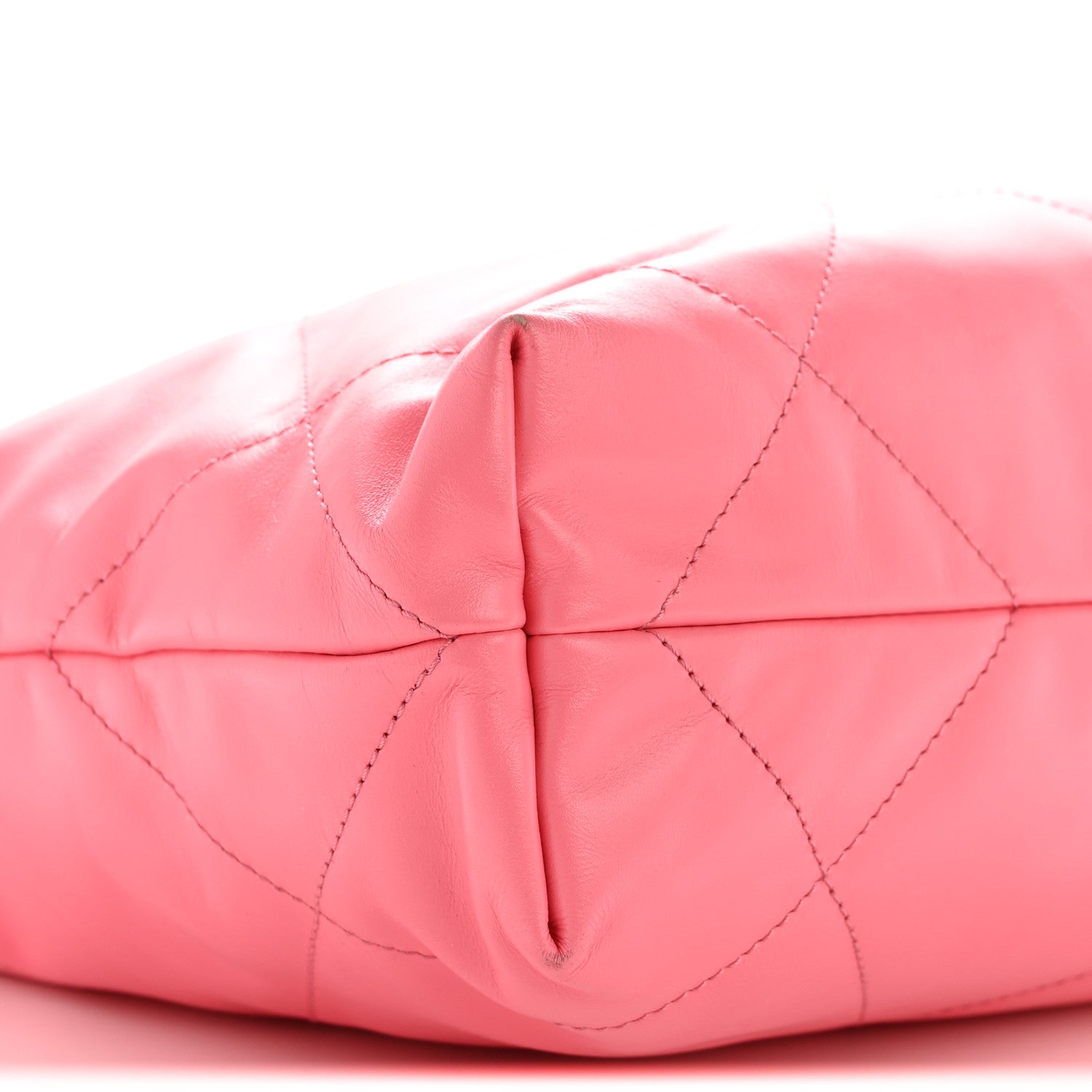 Chanel Shiny Calfskin Quilted Small Chanel 22 Coral Pink