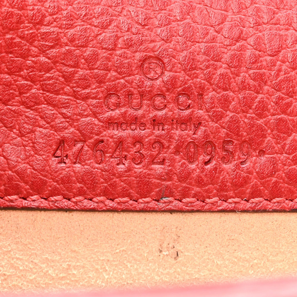 Gucci Calfskin Super Mini Dionysus Shoulder Bag Hibiscus Red