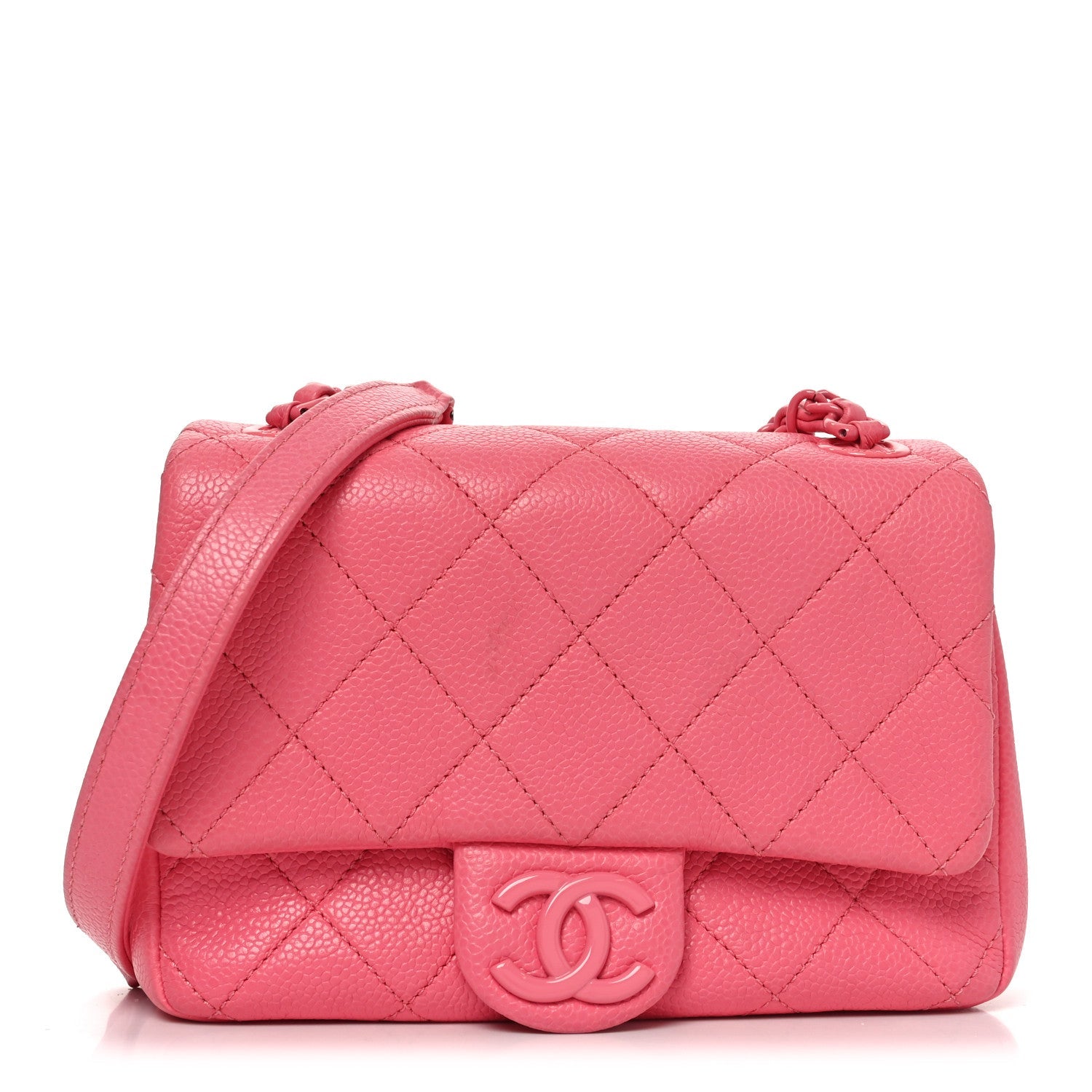 Chanel Caviar Quilted Mini Incognito Square Flap Pink