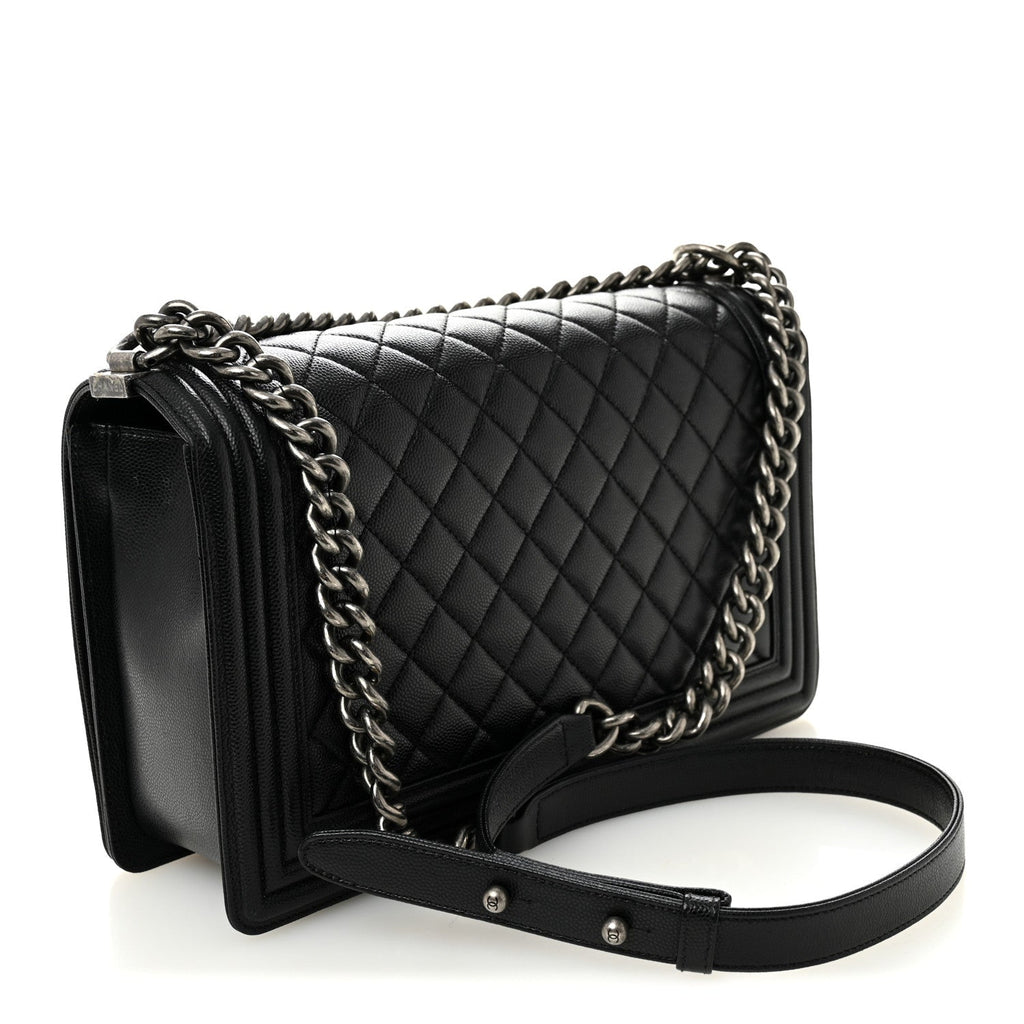 Chanel Caviar Quilted New Medium Boy Flap Black