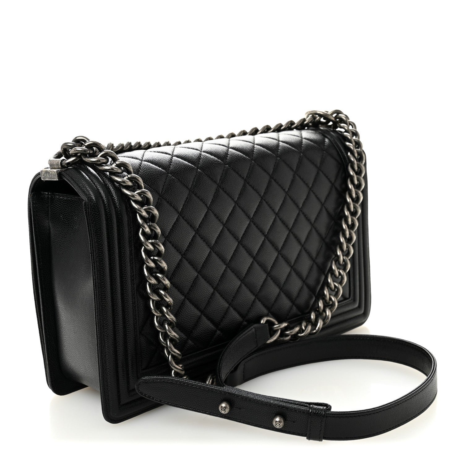 Chanel Caviar Quilted New Medium Boy Flap Black