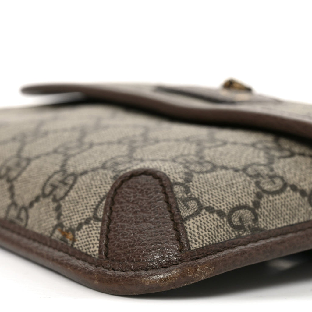 Gucci GG Supreme Monogram Neo Vintage Web Belt Bag Brown