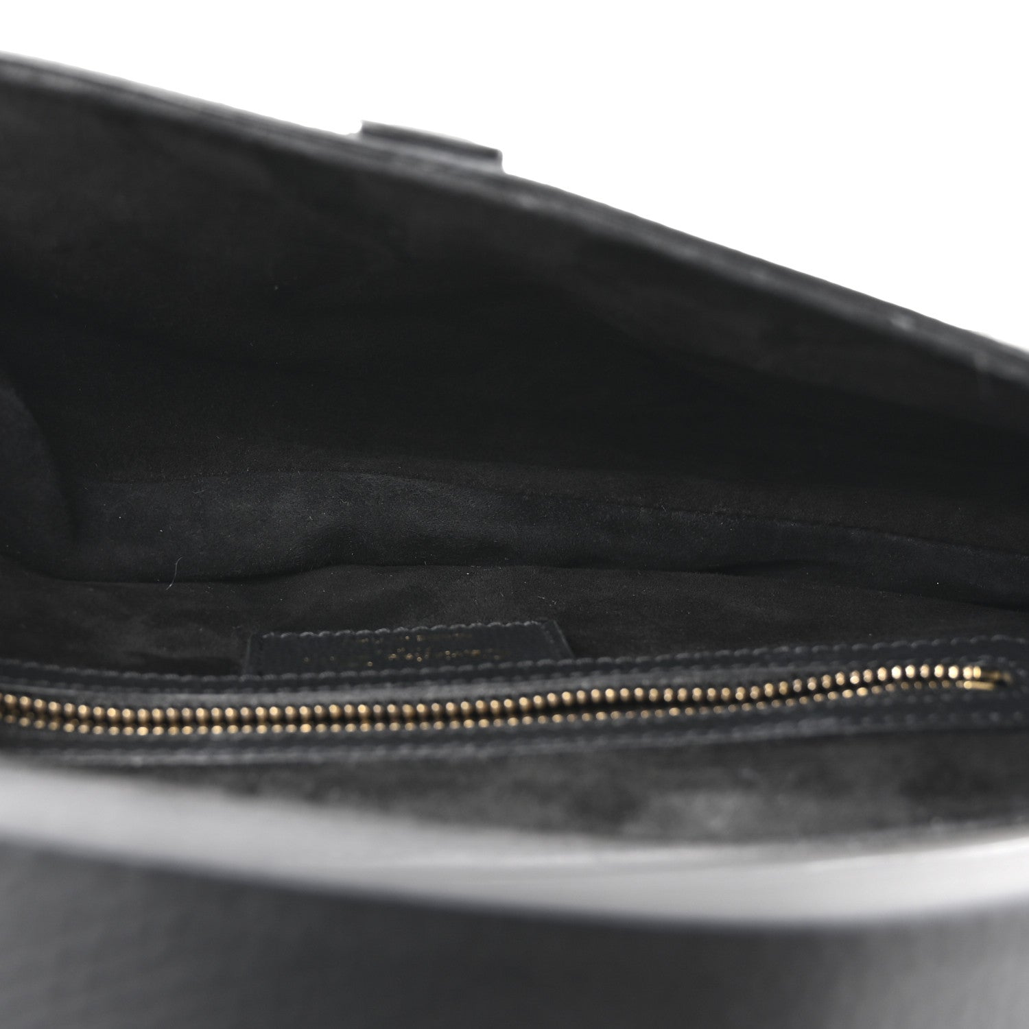 Christian Dior Grained Calfskin Saddle Bag Black