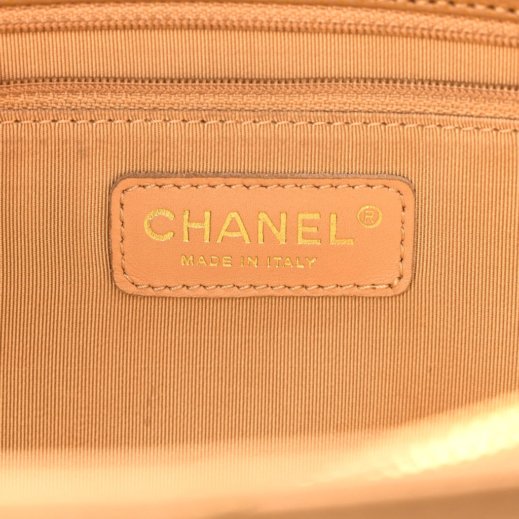 Chanel Caviar Quilted Grand Shopping Tote GST Dark Beige