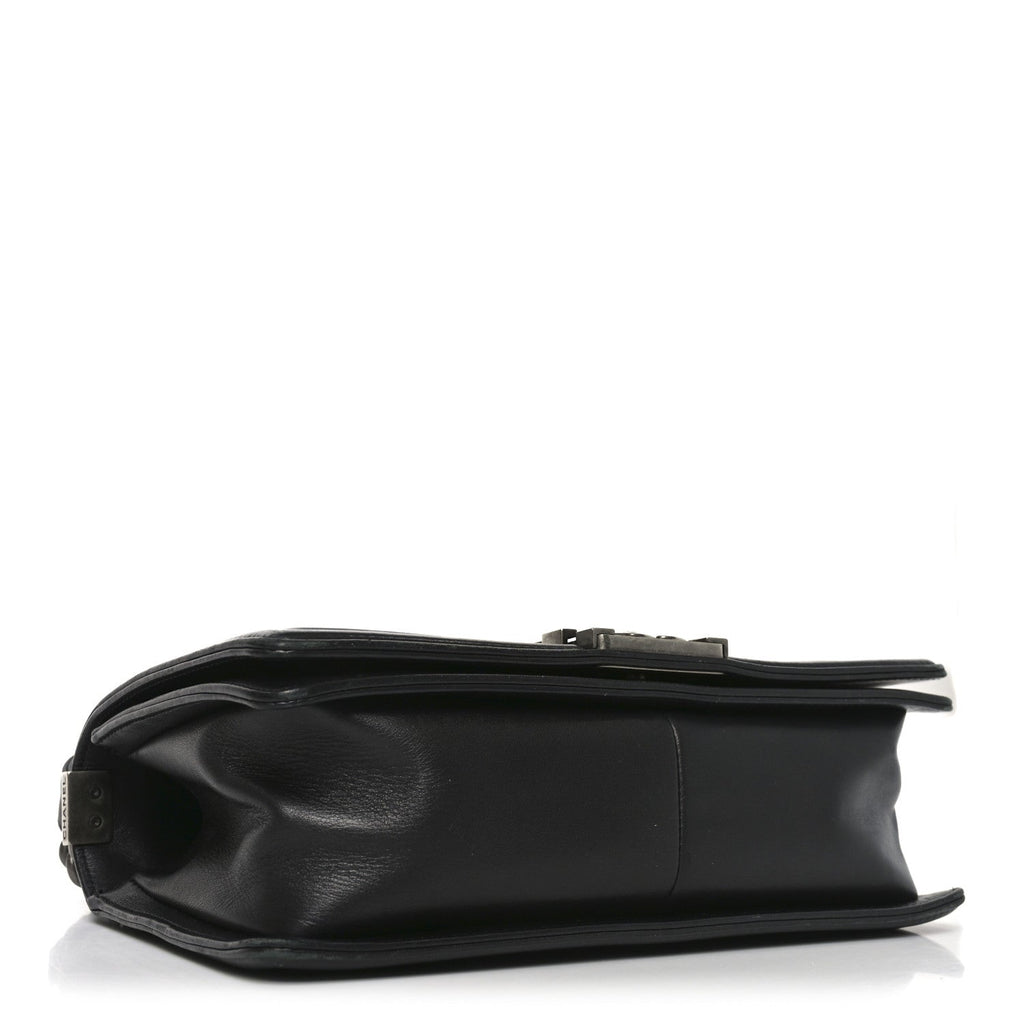 Chanel Lambskin Quilted Medium Boy Flap Dark Grey