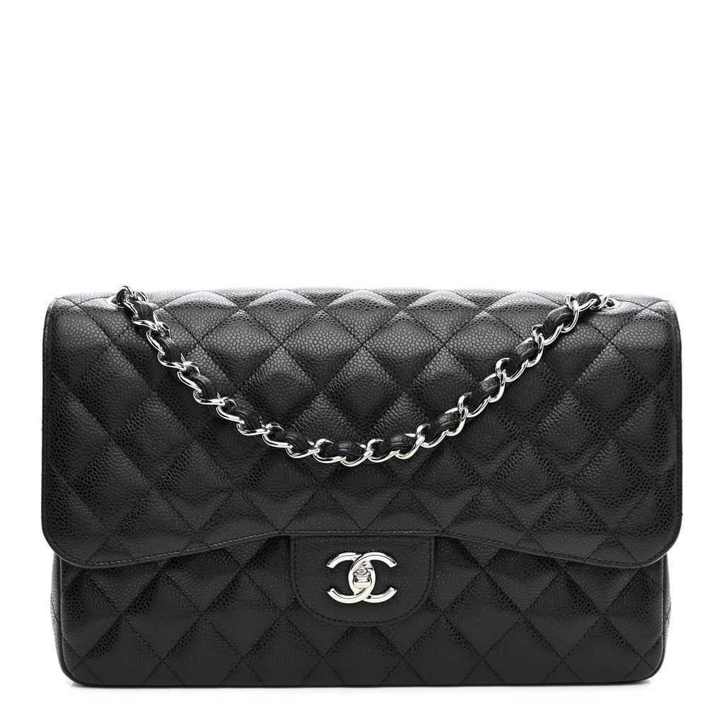 Chanel Caviar Quilted Jumbo Double Flap Black