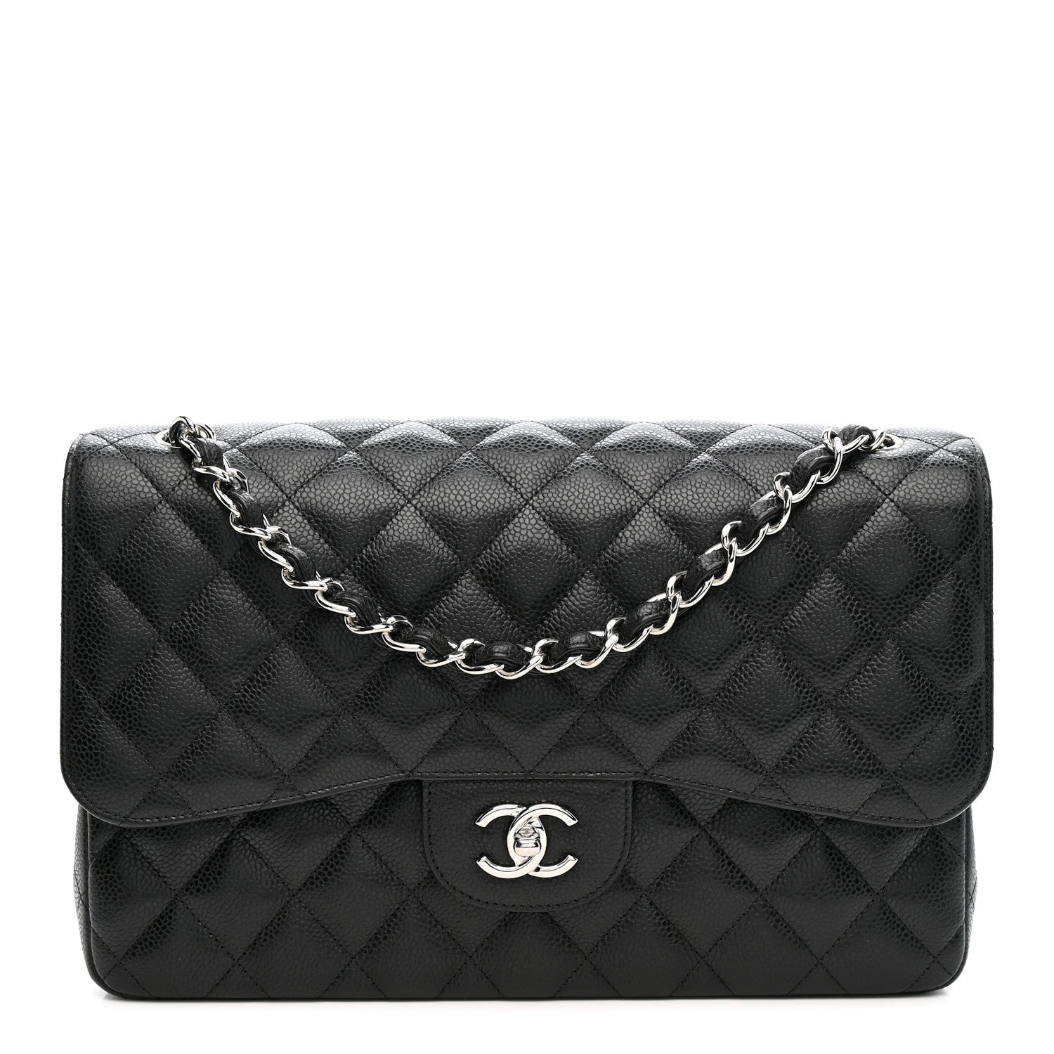 Chanel Caviar Quilted Jumbo Double Flap Black