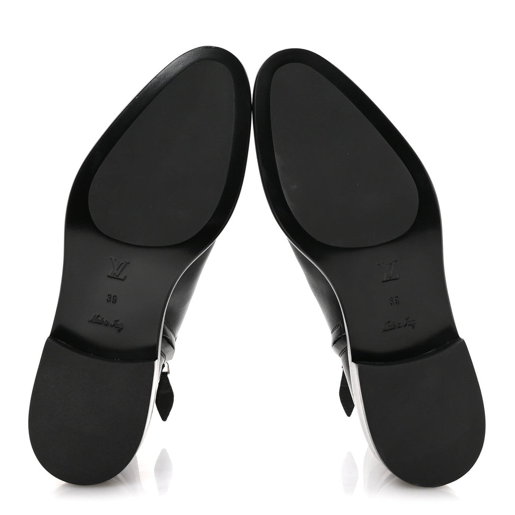 Louis Vuitton Calfskin Westside Flat Ankle Boots 39 Black
