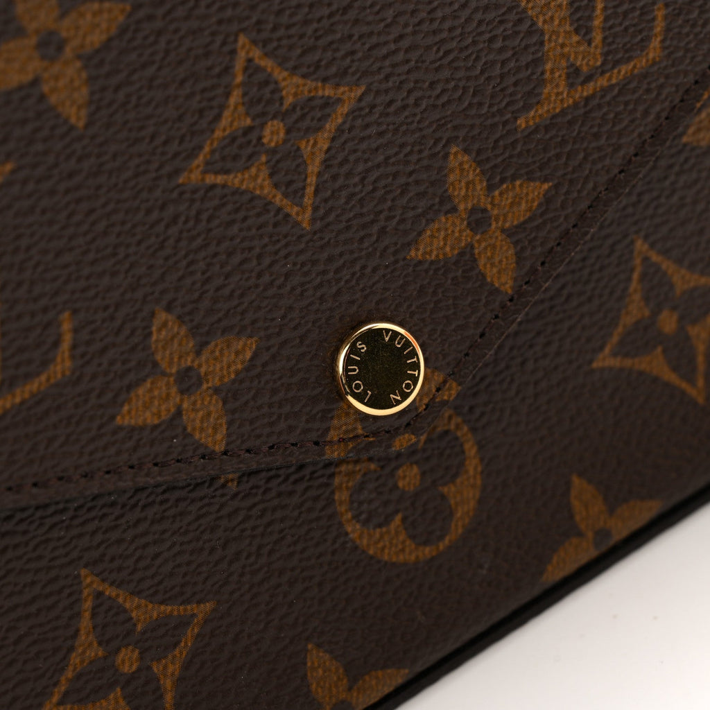 Louis Vuitton Monogram Pochette Felicie Chain Wallet Fuchsia