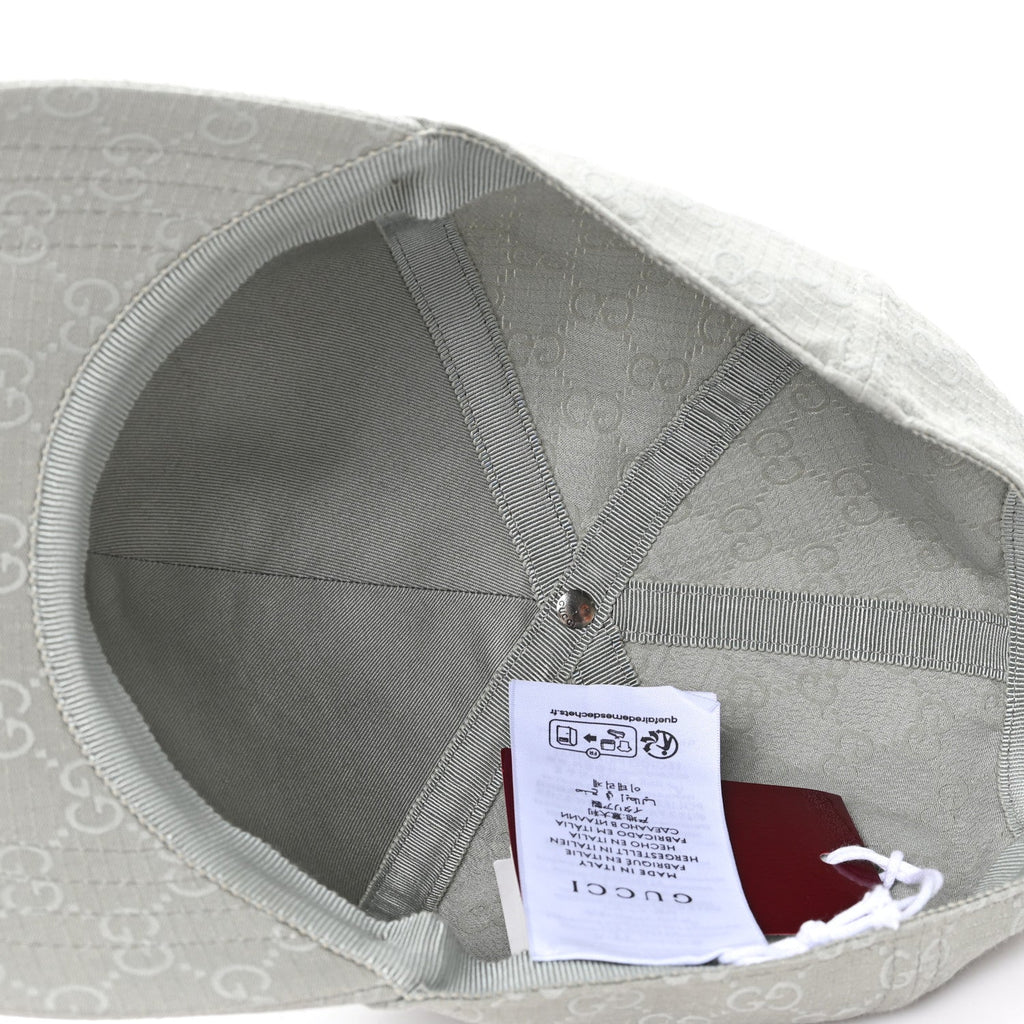 Gucci Monogram Ripstop Baseball Hat L Pale Green