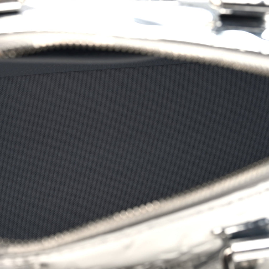 Louis Vuitton Monogram Miroir Speedy Bandouliere 20 Silver
