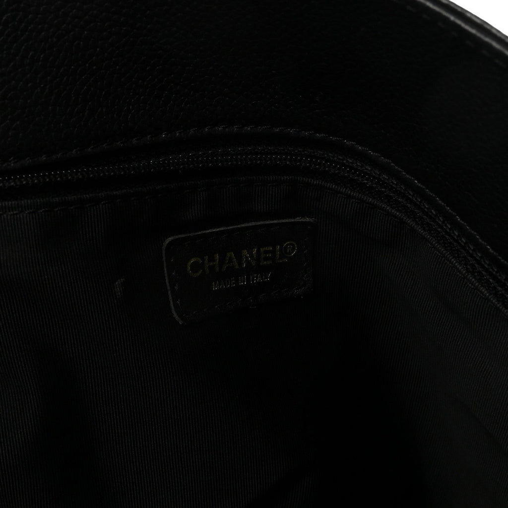 Chanel Calfskin Cerf Executive Shopper Tote Black