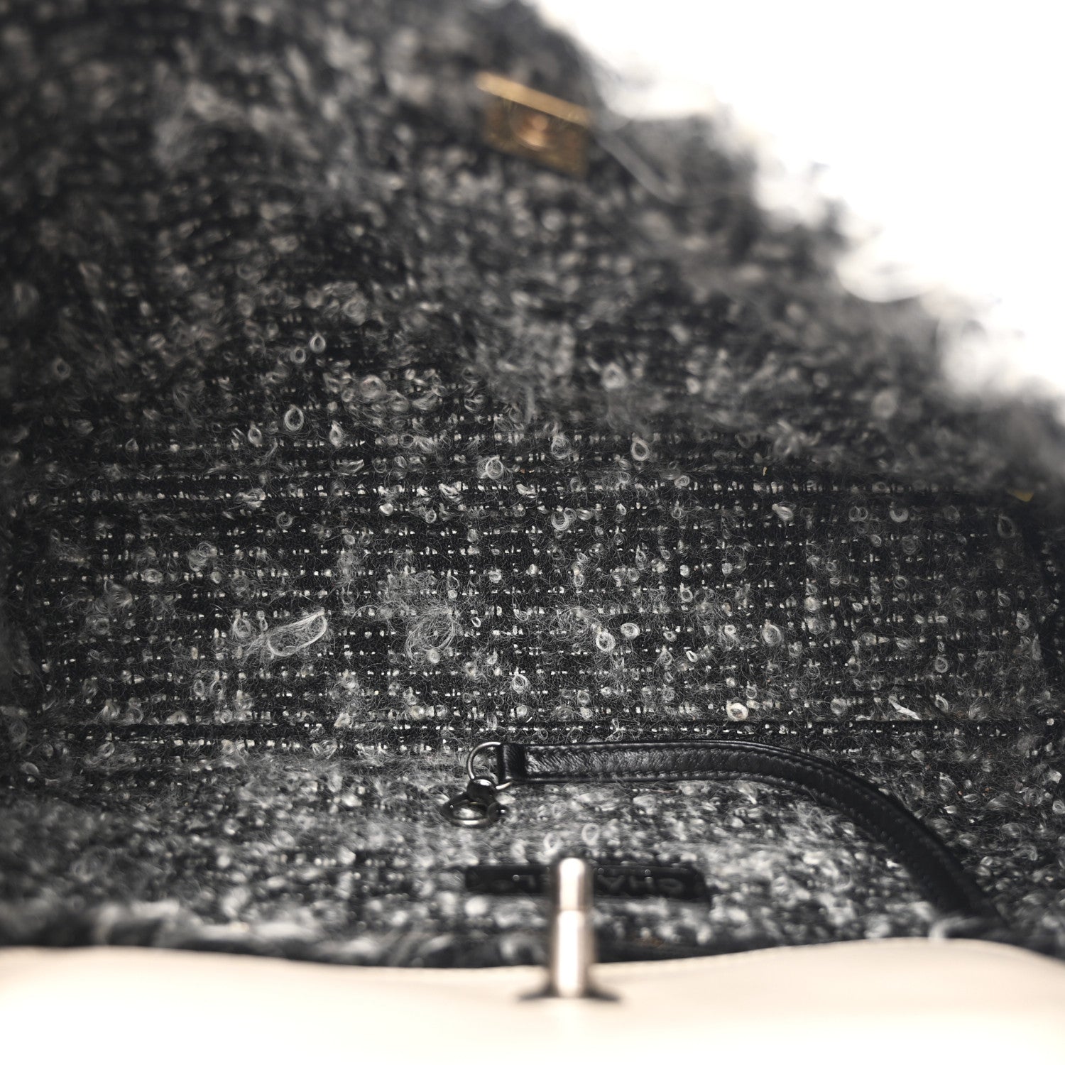 Chanel Tweed Calfskin Tweedy Shopping Tote Beige