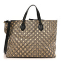 Gucci Soft GG Supreme Monogram Bees Medium Crossbody Tote Beige Oro Black