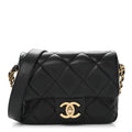 Chanel Caviar Quilted Mini Twist Your Buttons Flap Black
