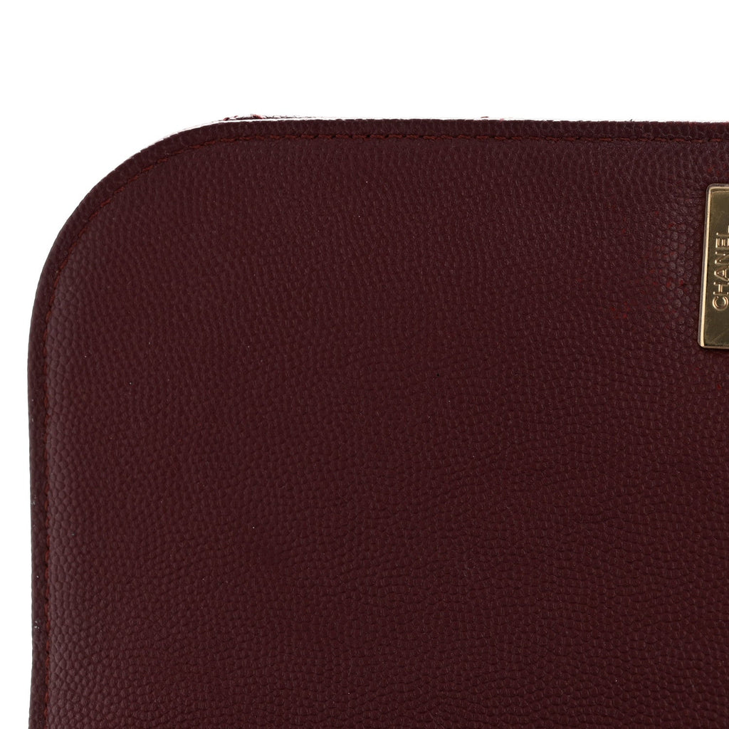 Chanel Caviar Quilted Small Business Affinity Flap Burgundy