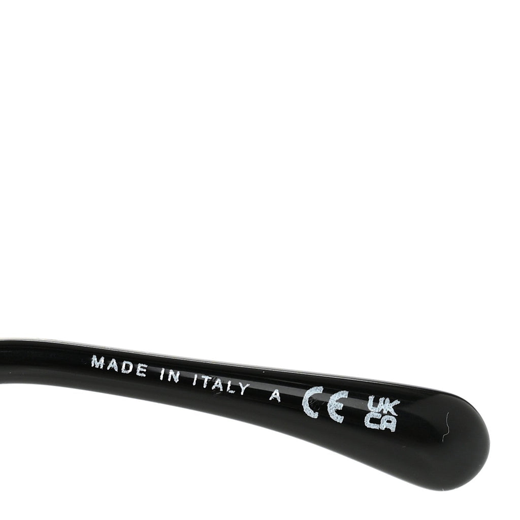 Acetate Strass Square Sunglasses 5422-B-A Black White