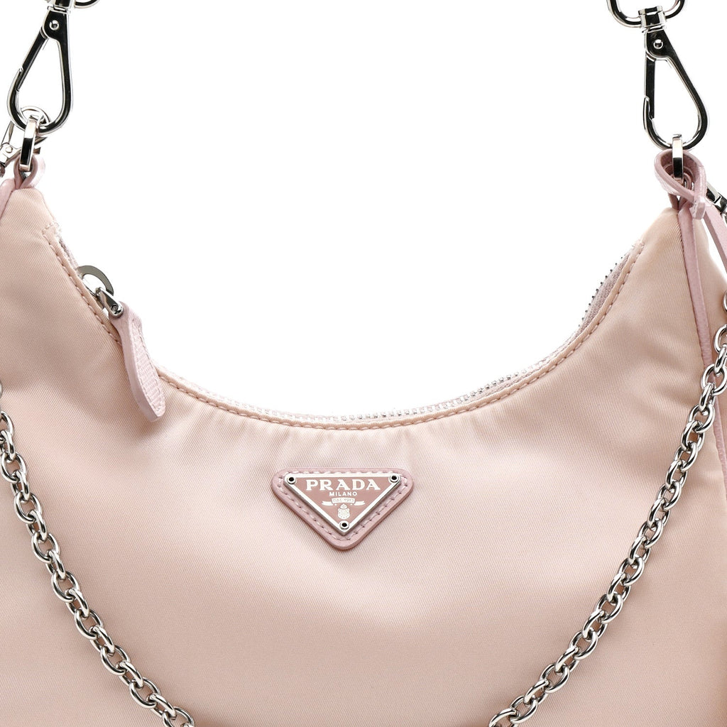 Prada Nylon Re-Edition 2005 Shoulder Bag Alabastro