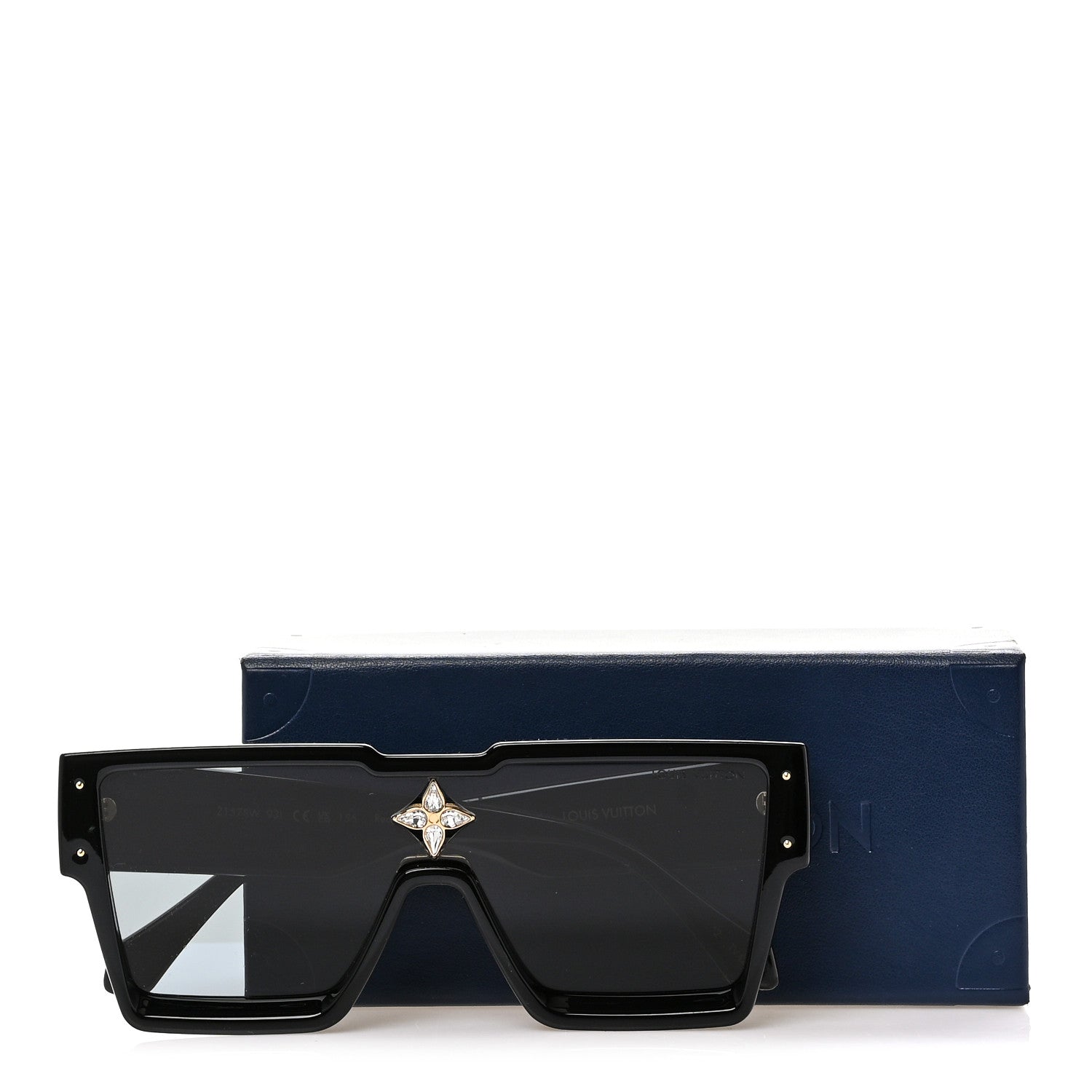 Louis Vuitton Acetate Swarovski Crystal Cyclone Sunglasses Z1578W Black