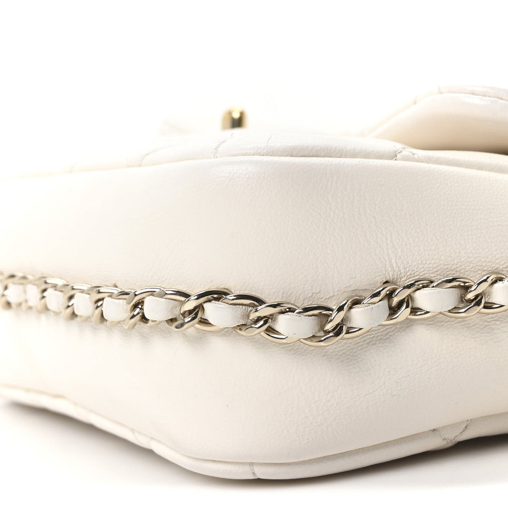 Chanel Lambskin Quilted Small My Precious Flap White