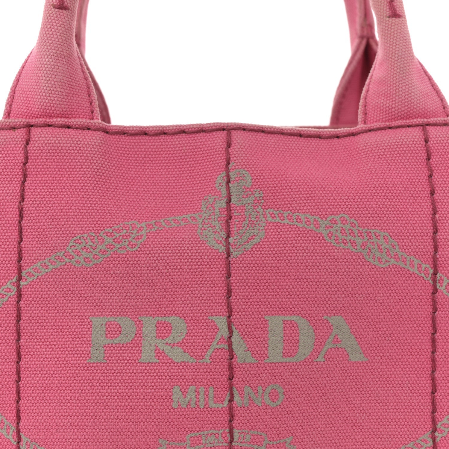 Prada Canapa Small Logo Tote Peonia