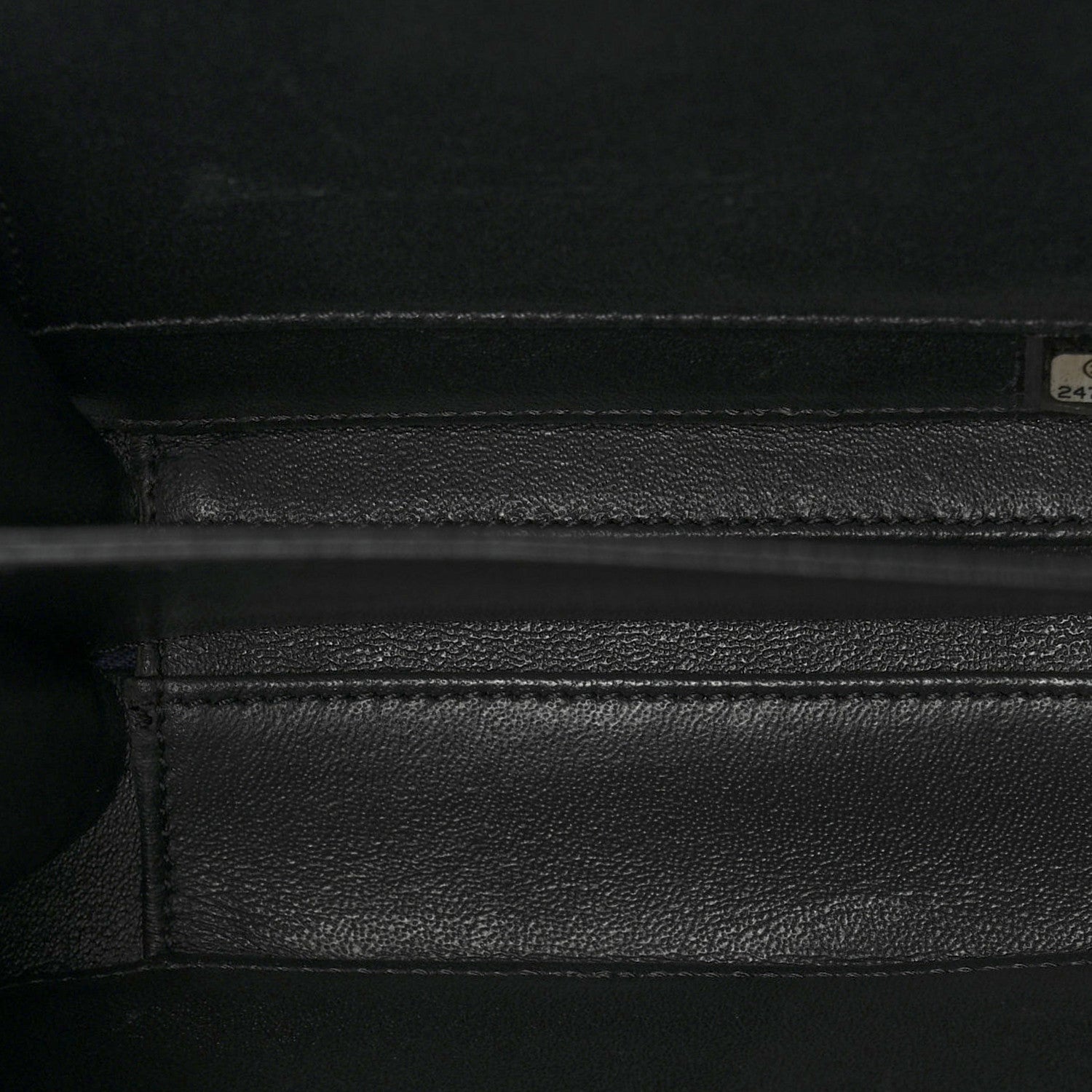 Chanel Caviar Quilted Small CC Filigree Vanity Case Navy Black