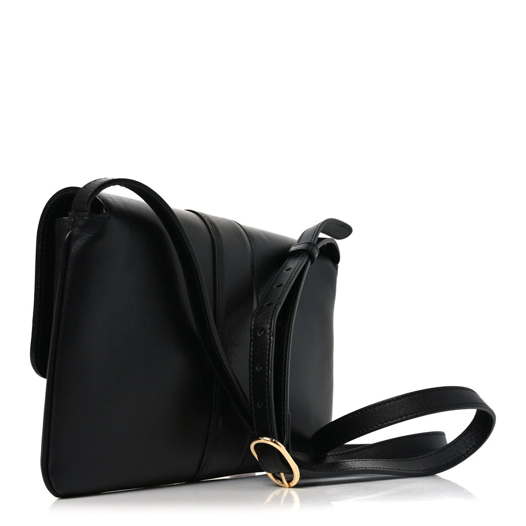 Gucci Vitello Palmellato Lux Small Arli Flap Shoulder Bag Black