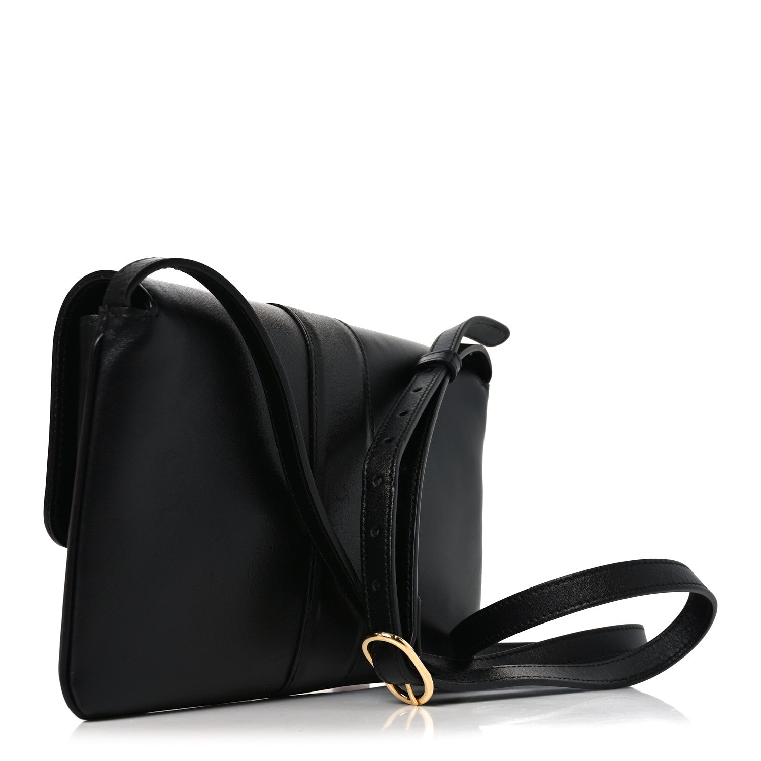 Gucci Vitello Palmellato Lux Small Arli Flap Shoulder Bag Black