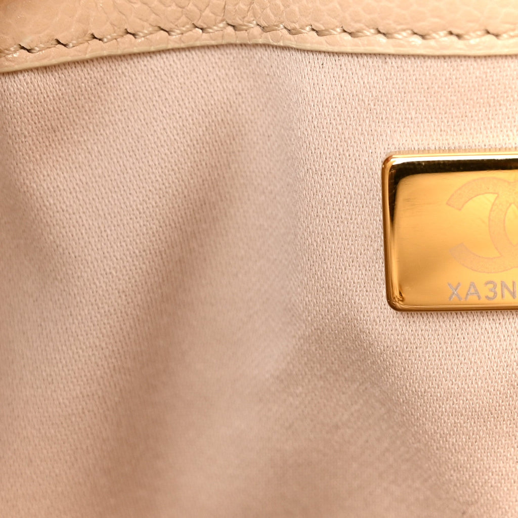 Chanel Caviar Quilted Small Chanel 25 Handbag Beige