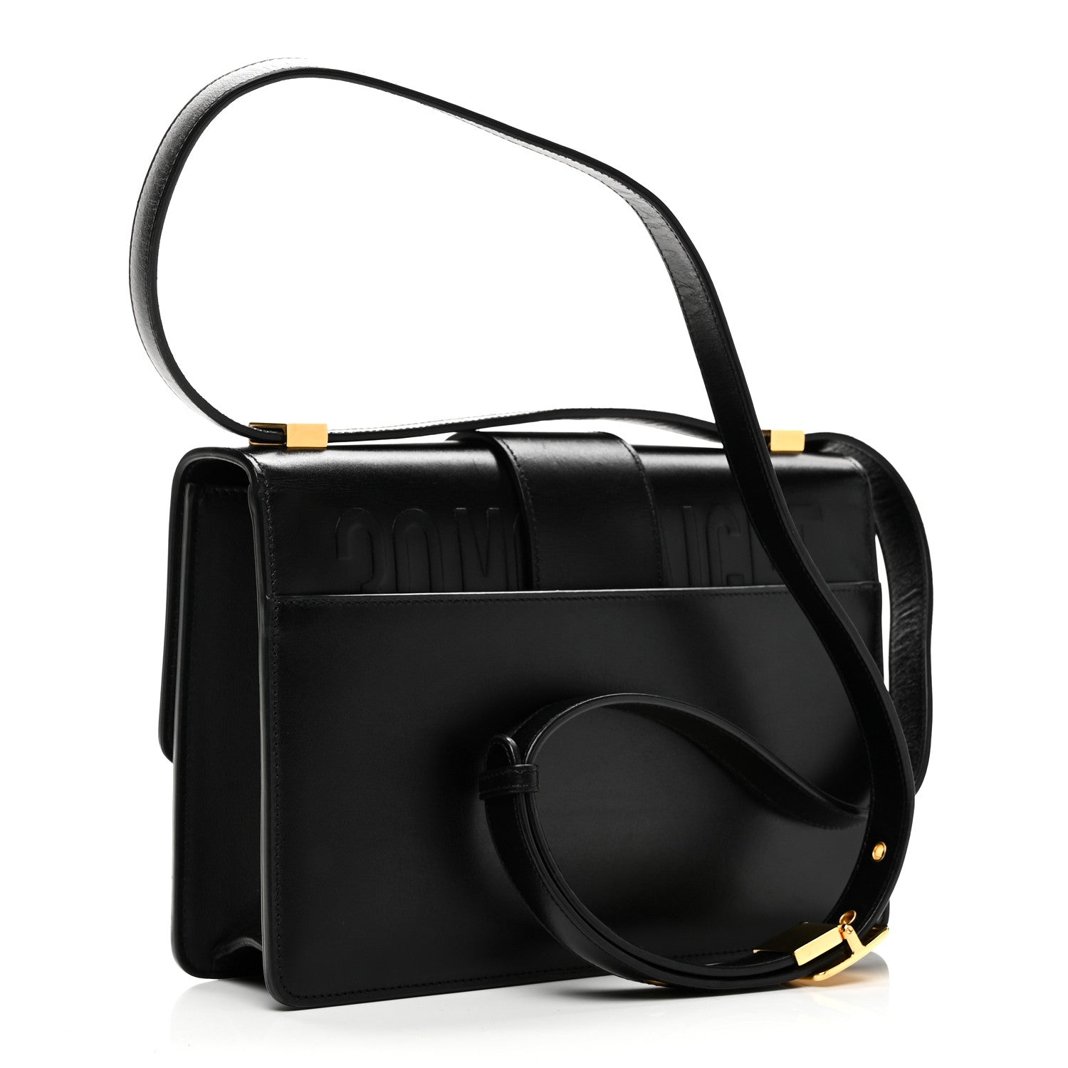 Christian Dior Box Calfskin 30 Montaigne Flap Bag Black