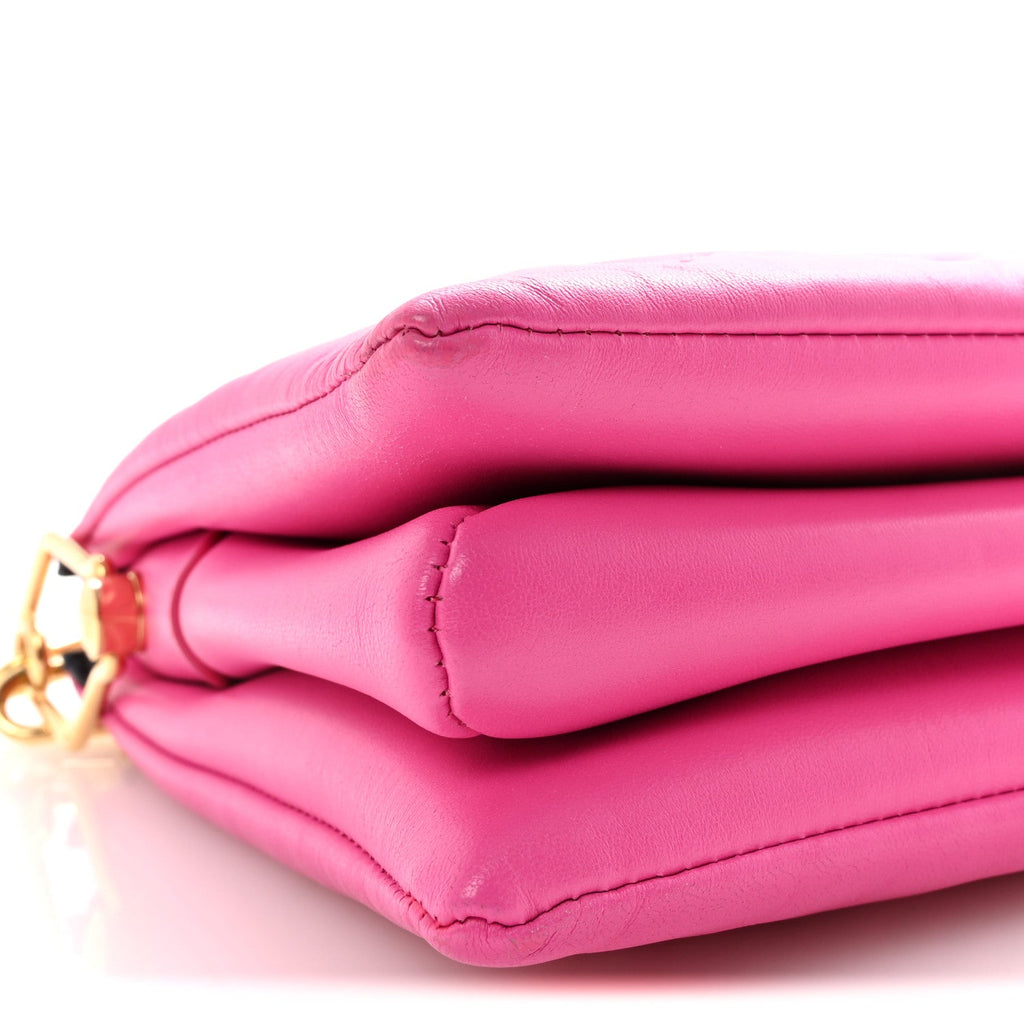 Louis Vuitton Lambskin Embossed Monogram Coussin PM Rose Miami