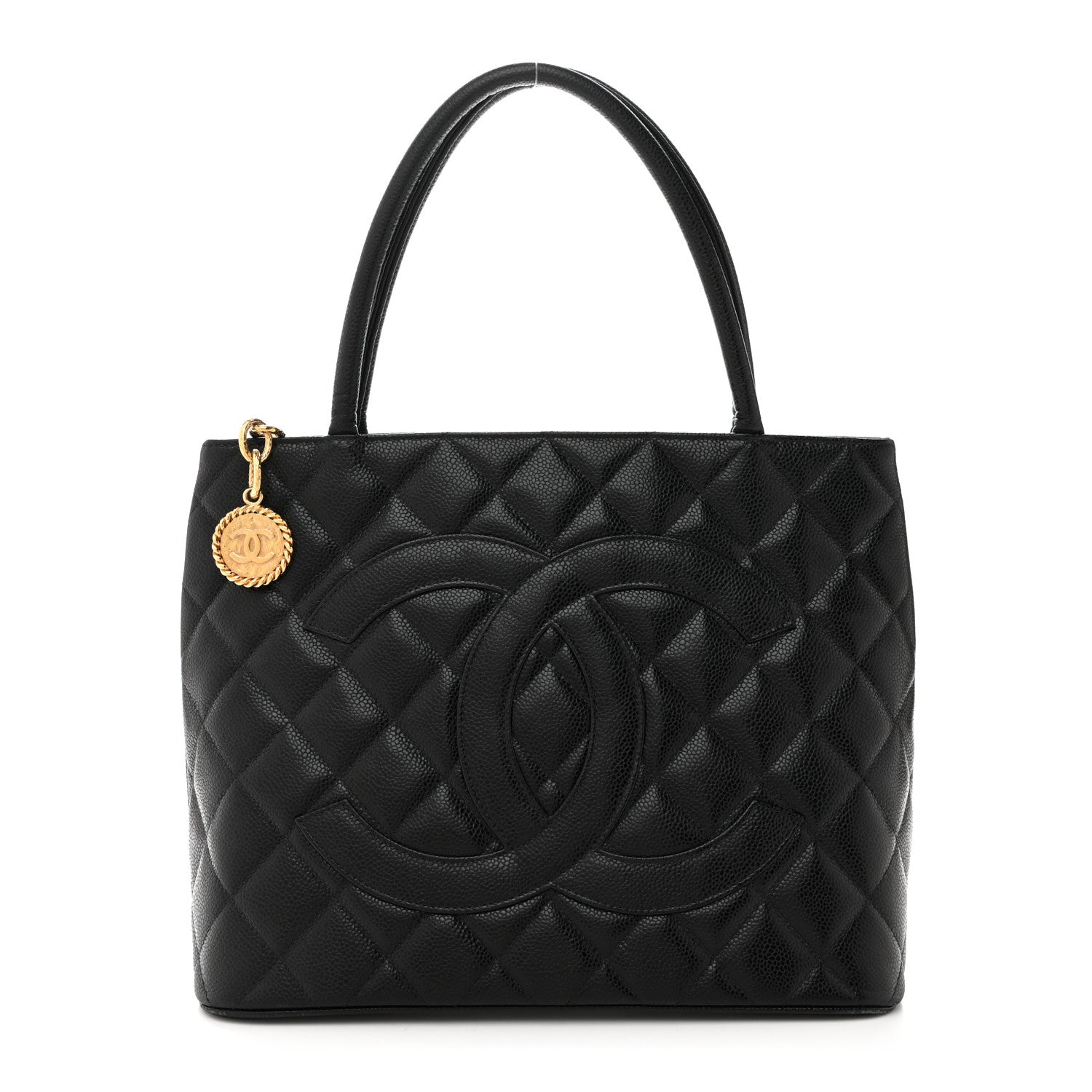 Chanel Caviar Quilted Medallion Tote Black