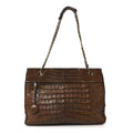 Chanel Alligator Shopping Tote Brown