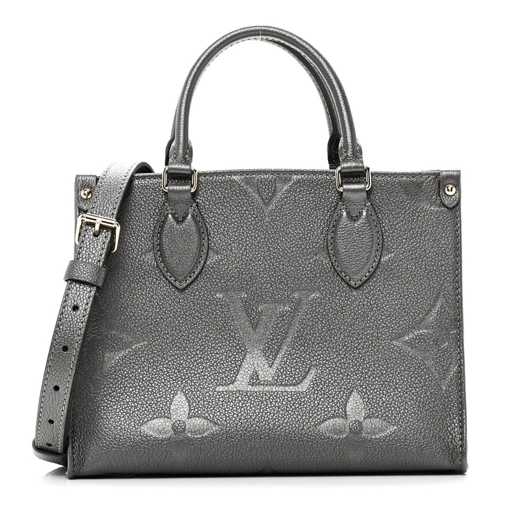 Louis Vuitton Metallic Empreinte Monogram Giant Onthego PM Gun Metal