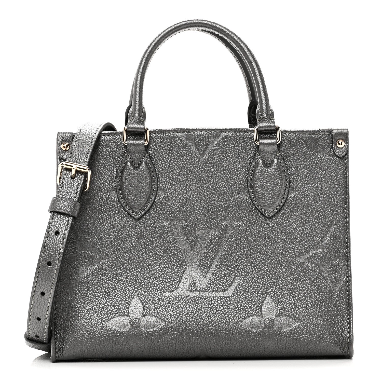 Louis Vuitton Metallic Empreinte Monogram Giant Onthego PM Gun Metal