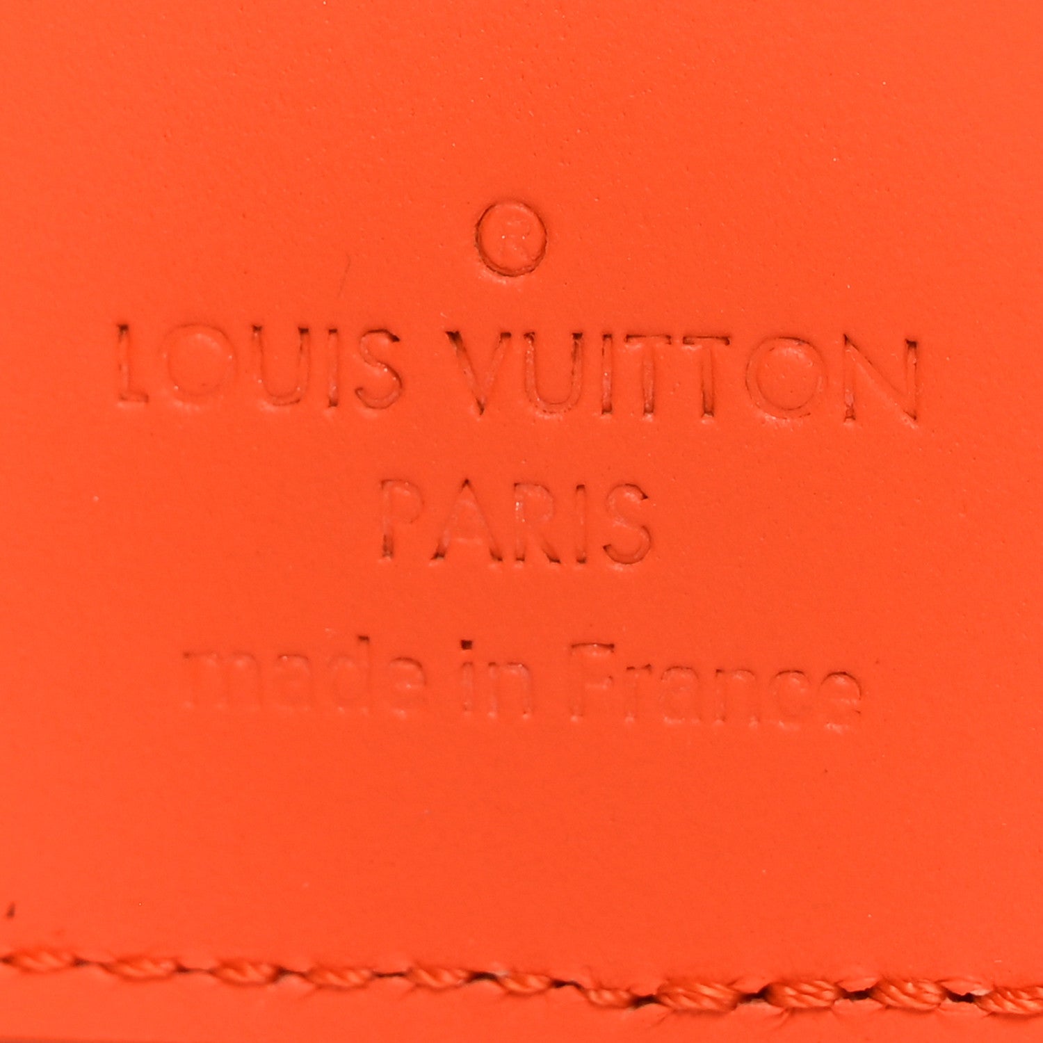 Louis Vuitton Grained Calfskin Aerogram Pocket Organizer Orange