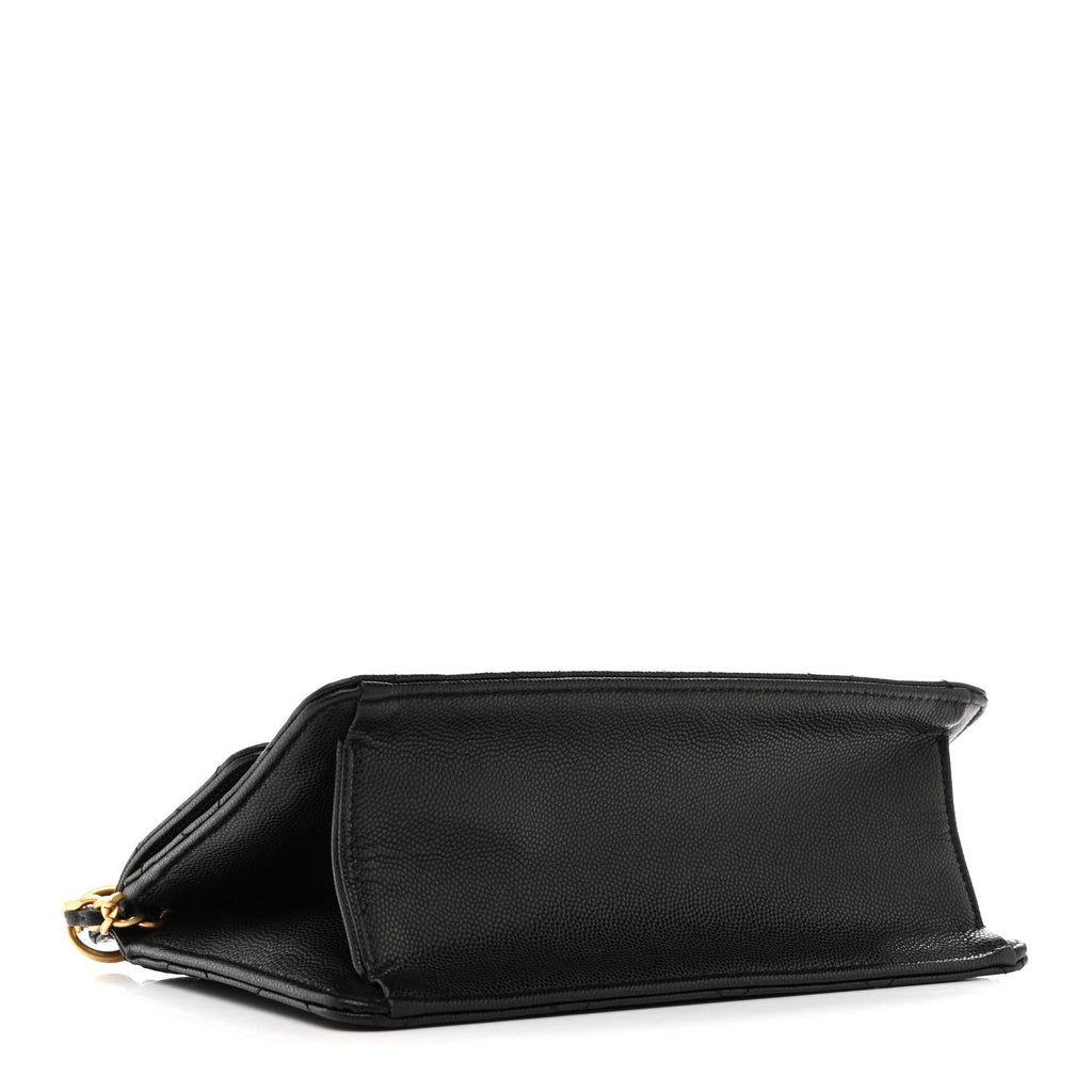 Chanel Caviar Quilted Small Chain Frame Flap Black